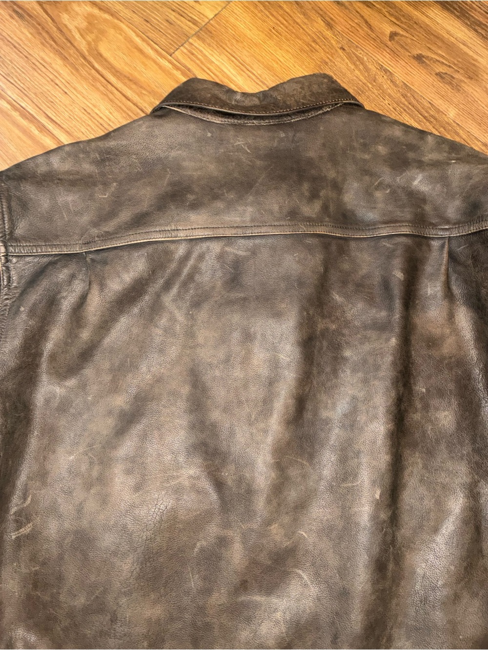 RRL Type 2 Buffalo Leather Brown Jacket - Picture 13 of 16